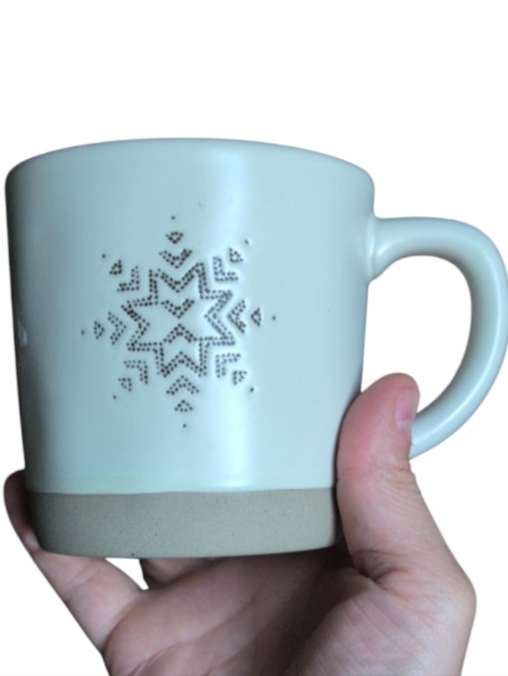 Hearth & Hand with Magnolia Snowflake Mug – Winter Holiday Stoneware Cup 16oz